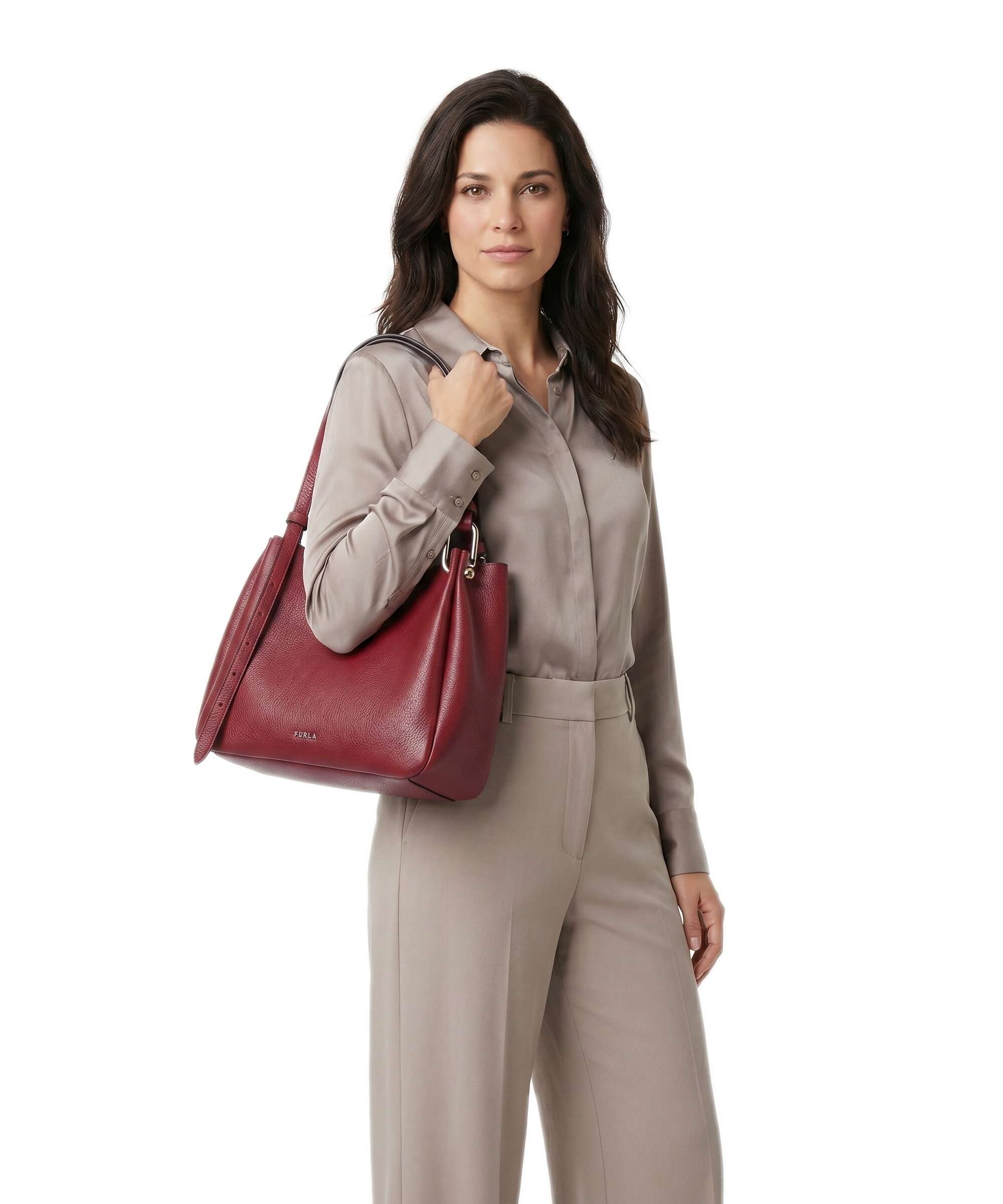 Furla Nuvola M Hobo bag ciliegia