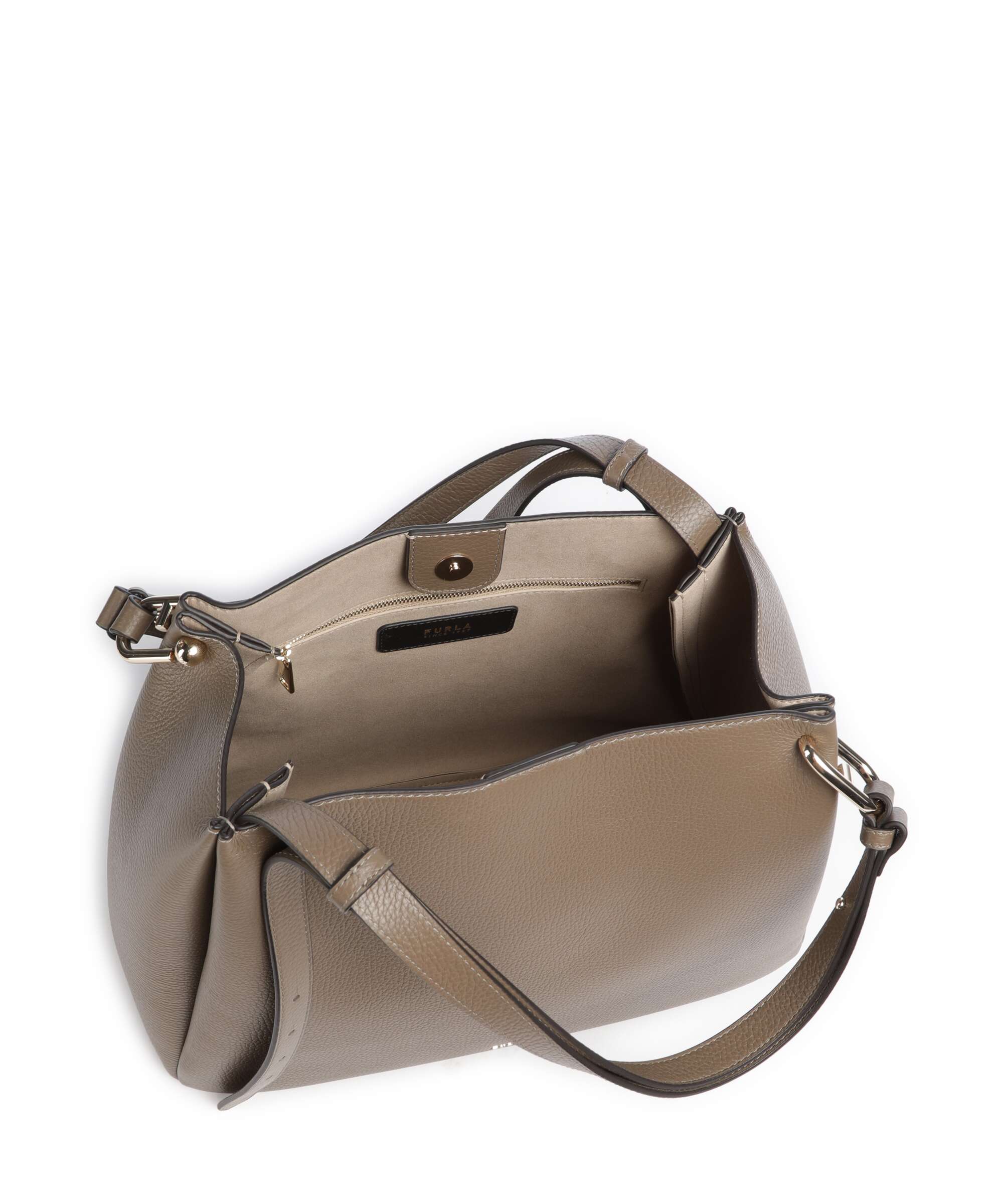 Furla Nuvola L Hobo bag muddy gray