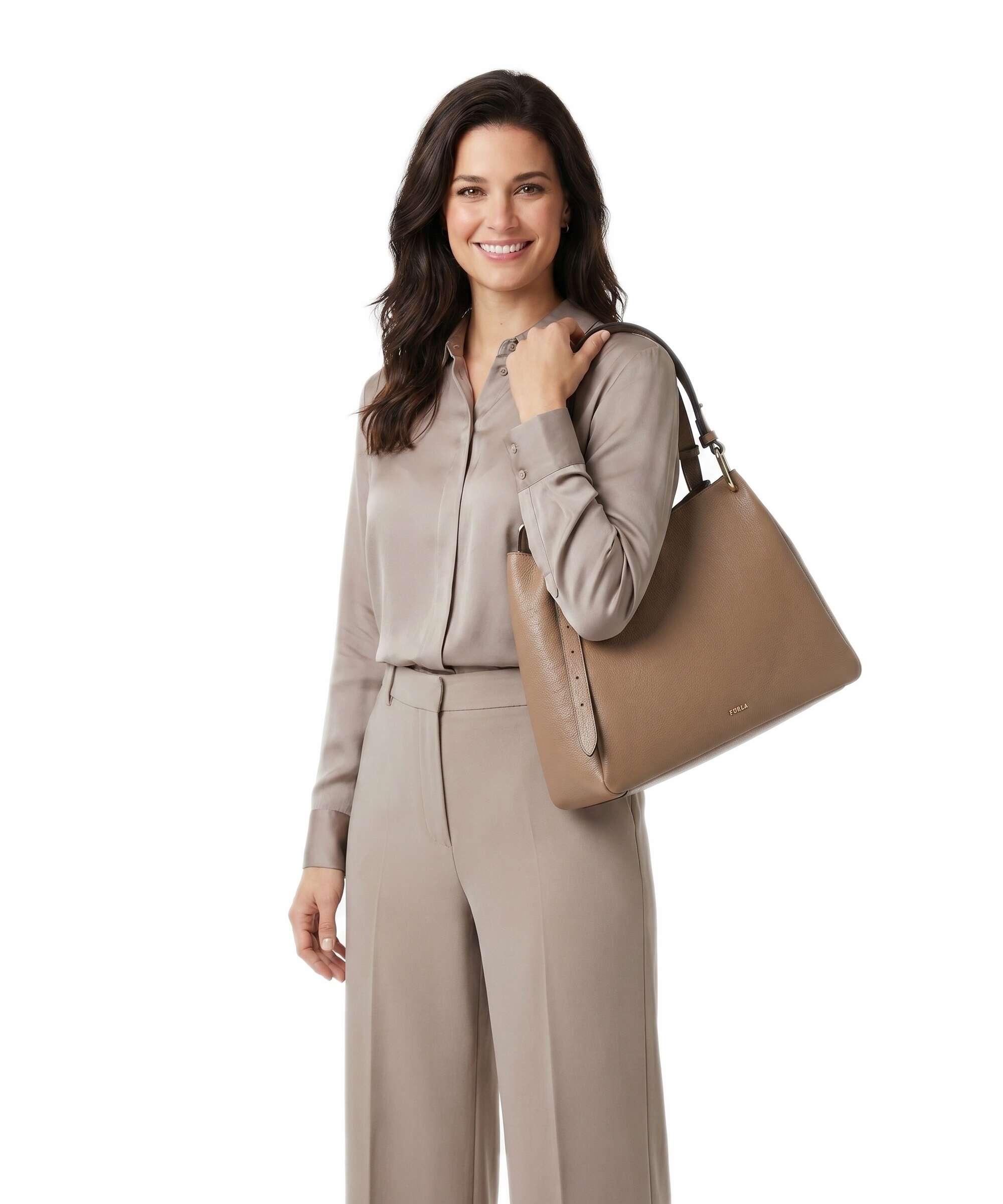 Furla Nuvola L Hobo bag toffee