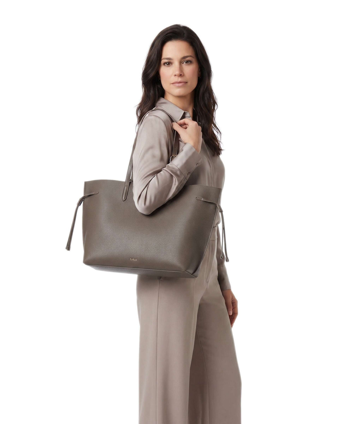 Furla Ava L Tote bag mogano/cremino