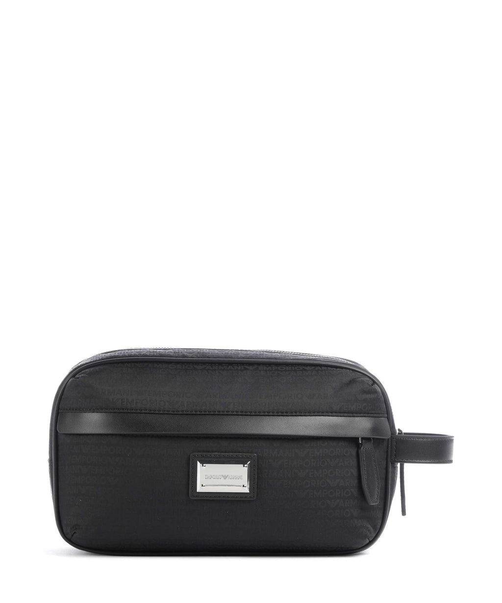 Emporio Armani Monogram Toiletry bag black beauty