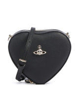 Vivienne Westwood Heart Saffiano Biogreen Mini Crossover taske black