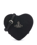 Vivienne Westwood Louise Heart Grain Crossover taske black