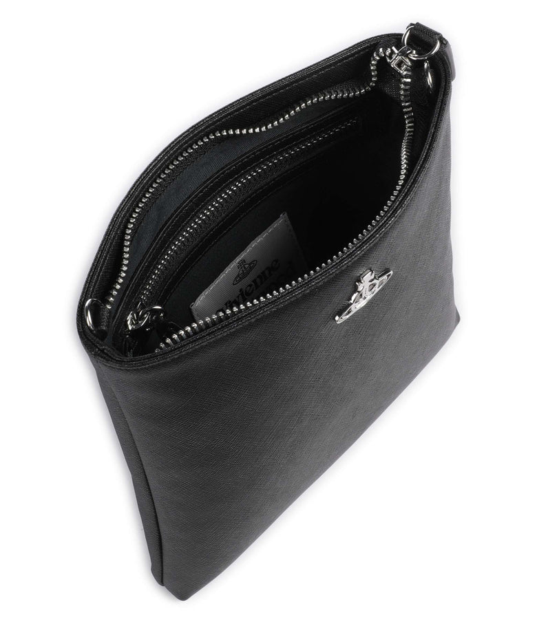 Vivienne Westwood Squire Square Saffiano Crossbody bag black