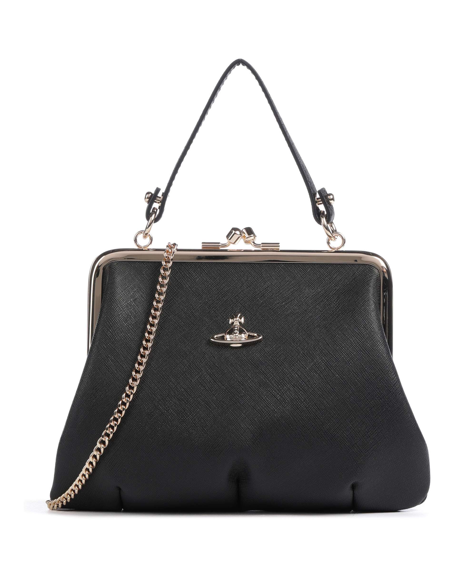 Vivienne Westwood Granny Frame Saffiano Crossbody bag black