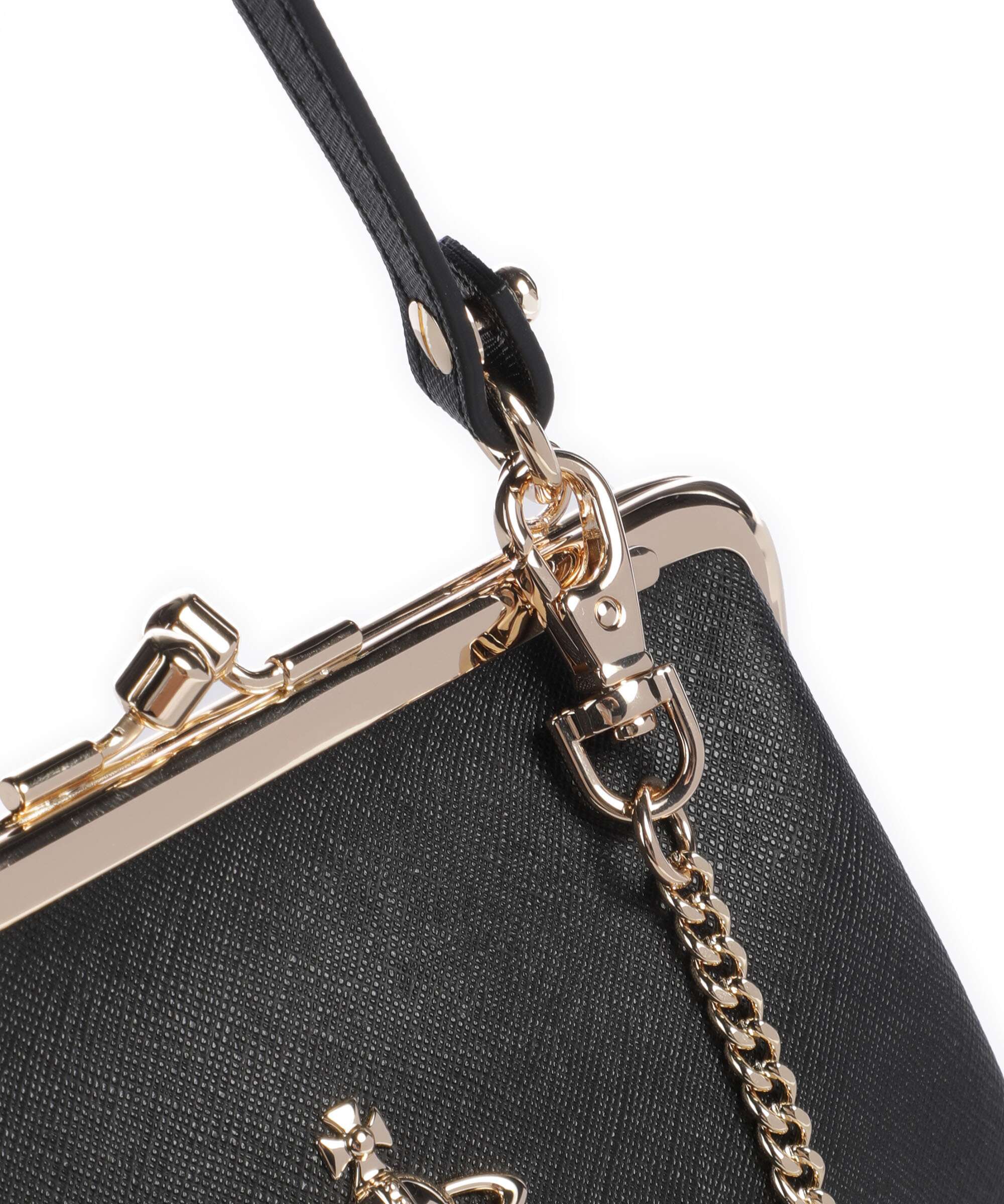 Vivienne Westwood Granny Frame Saffiano Crossbody bag black
