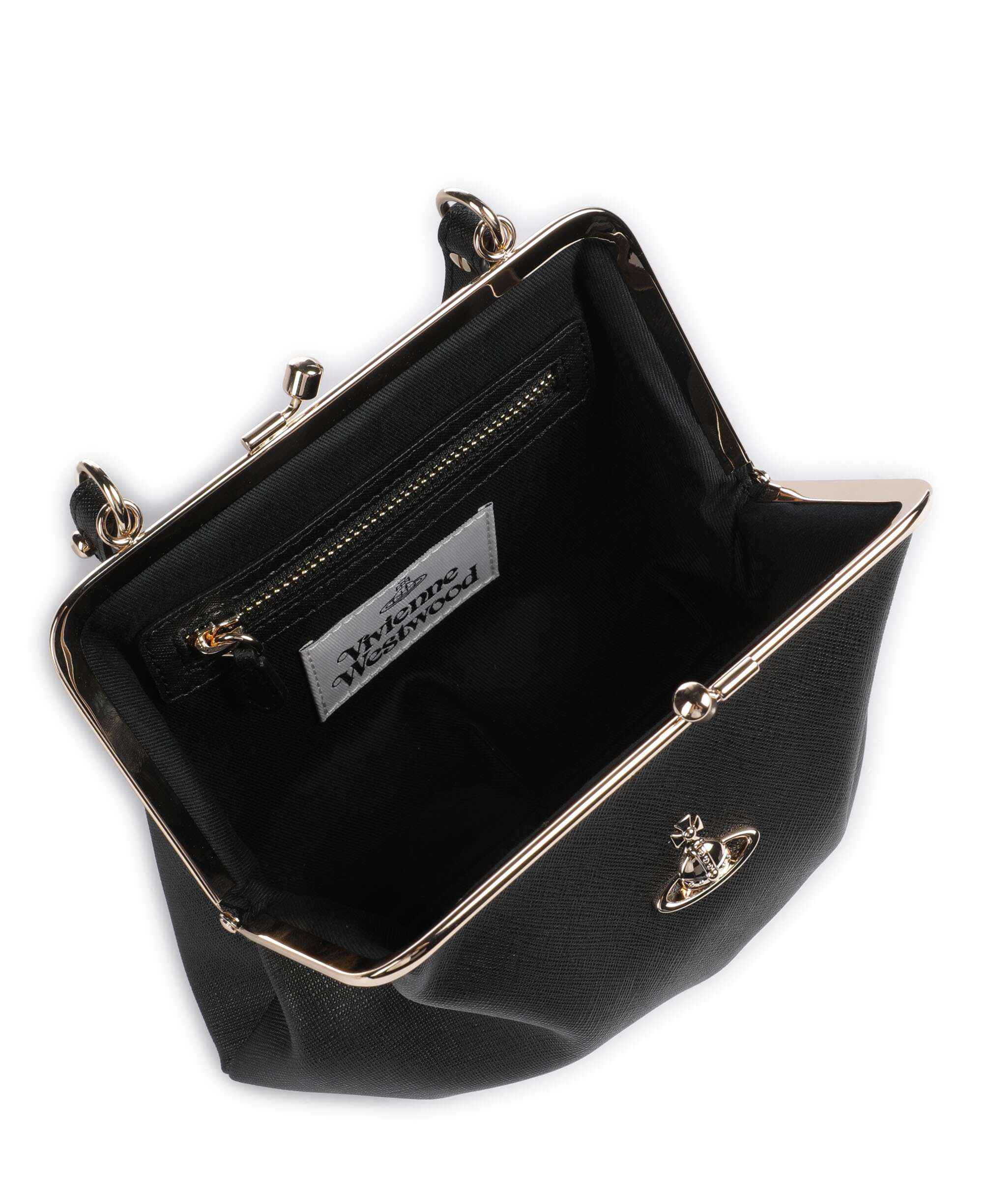 Vivienne Westwood Granny Frame Saffiano Crossbody bag black