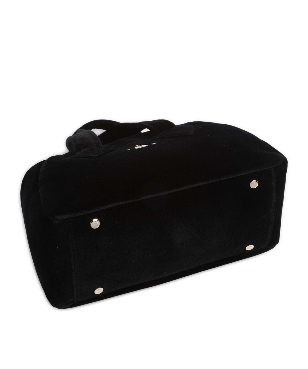 Vivienne Westwood Archive Velvet Medium Handbag black