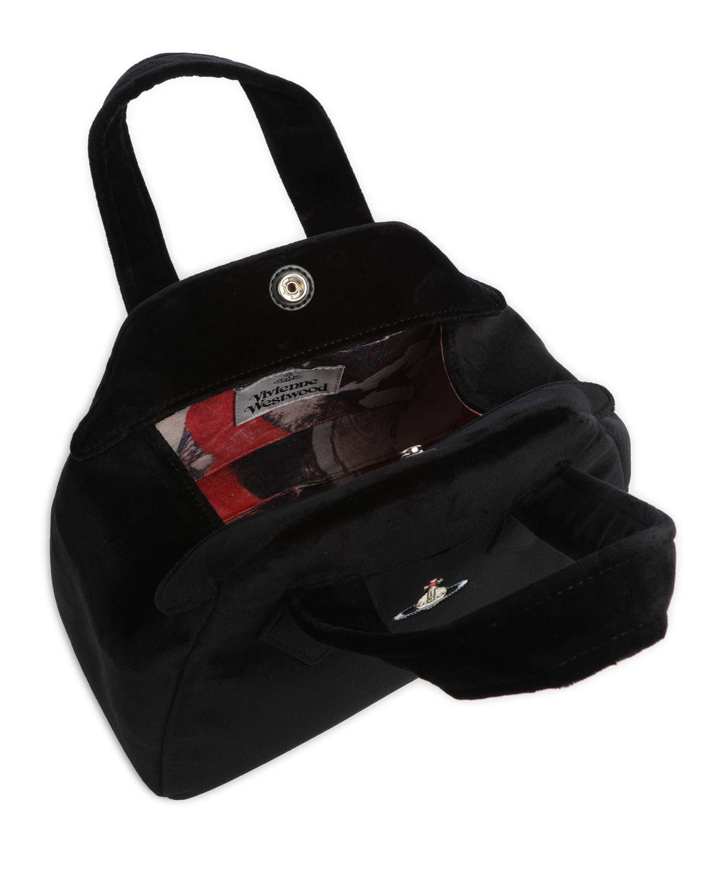 Vivienne Westwood Archive Velvet Medium Handbag black