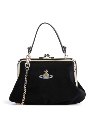 Vivienne Westwood Granny Frame Velvet Crossover taske black