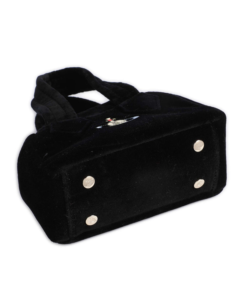 Vivienne Westwood Archive Velvet Mini Crossbody bag black