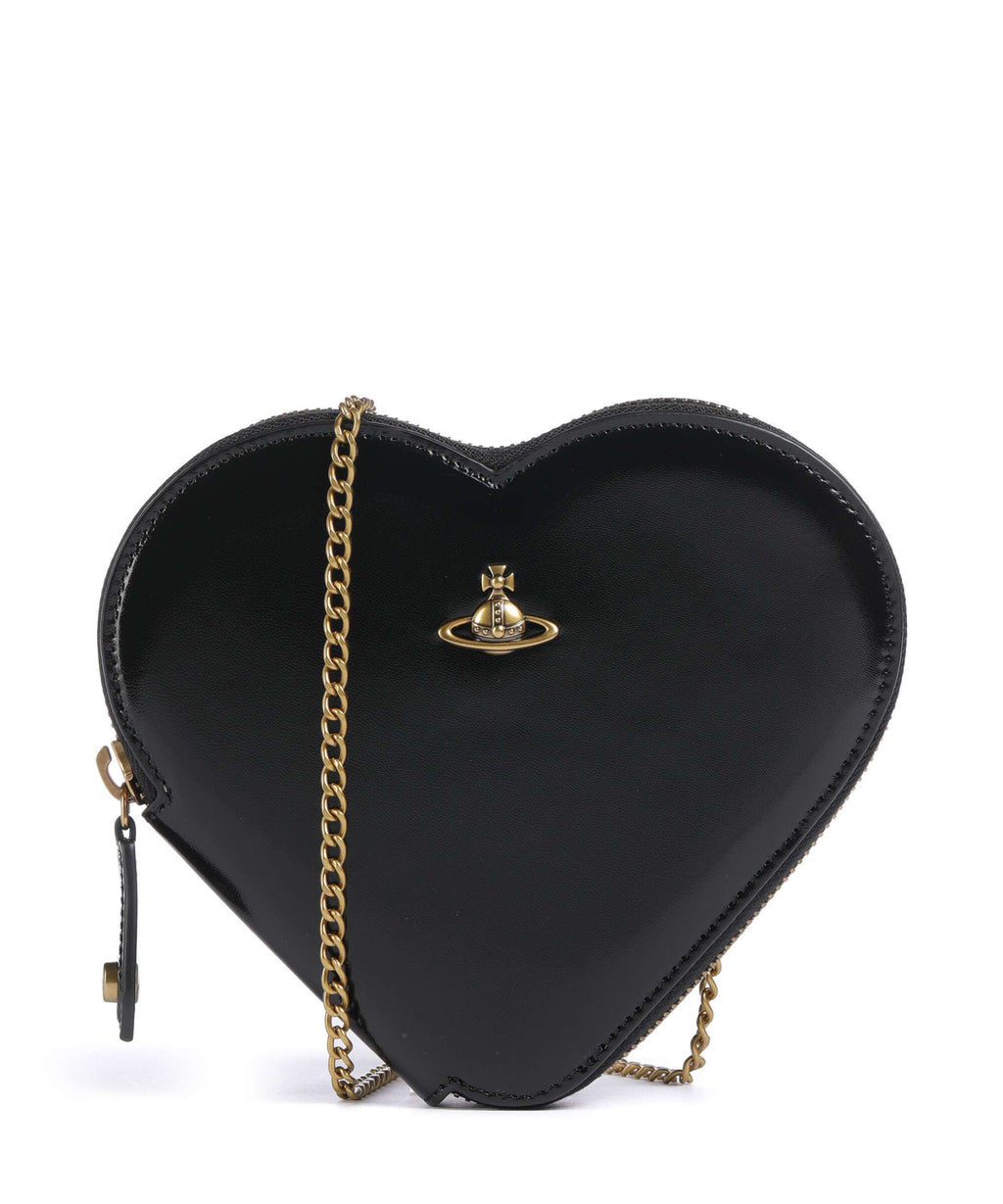 Vivienne Westwood Heart Shiny Patent Crossbody bag black