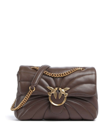 Pinko Love Puff Classic Skuldertaske marrone castano/antique gold