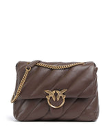 Pinko Love Puff Big Skuldertaske marrone castano/antique gold