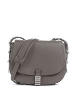 Pinko Saddle Classic Crossover taske grigio asfalto/matt silver