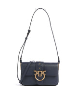 Pinko Love One Mini Slouchy Skuldertaske blu indaco ombroso/antique gold
