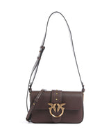 Pinko Love One Mini Slouchy Skuldertaske marrone castano/antique gold