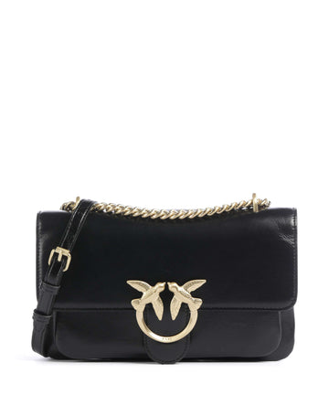 Pinko Love One Soft Mini Skuldertaske nero limousine/matt gold