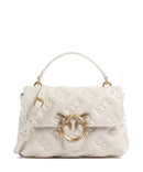 Pinko Love Lady Puff Mini Håndtaske bianco seta/antique gold