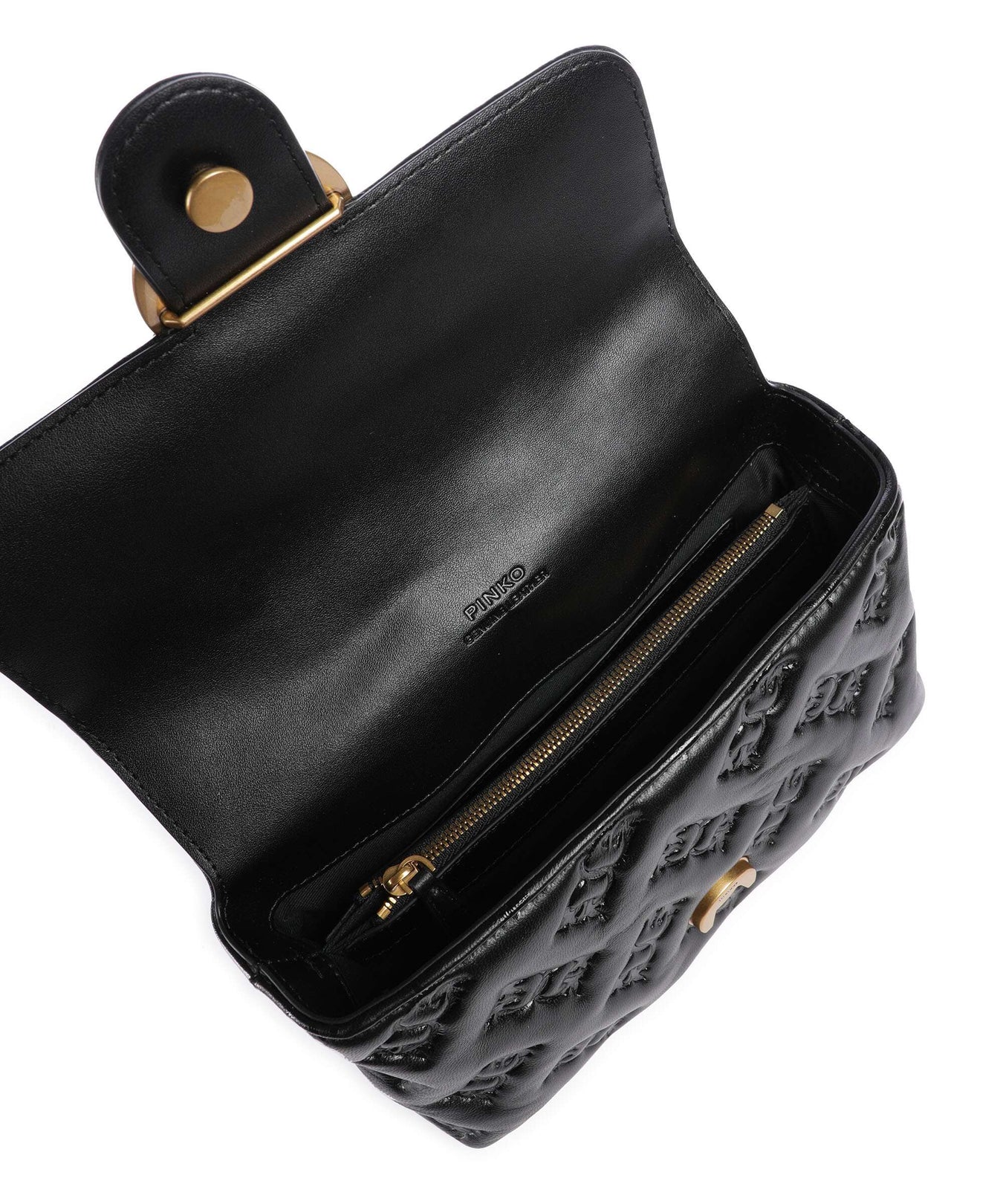 Pinko Love Lady Puff Mini Handbag nero/antique gold