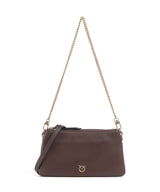 Pinko Double Mini Skuldertaske marrone castano/antique gold