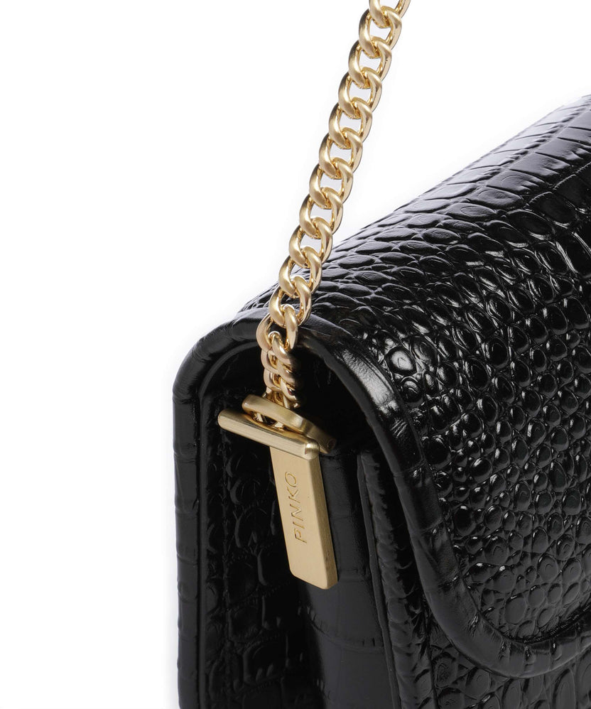 Pinko Love Box Horizontal Shoulder bag nero limousine/matt gold