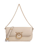Pinko Love Box Baguette Shoulder bag beige/grigio fumo/antique gold