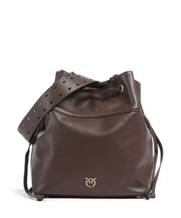 Pinko Secchiello Classic Bucket taske marrone castano/antique gold
