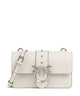 Pinko Love One Mini Crossover taske bianco seta/old silver