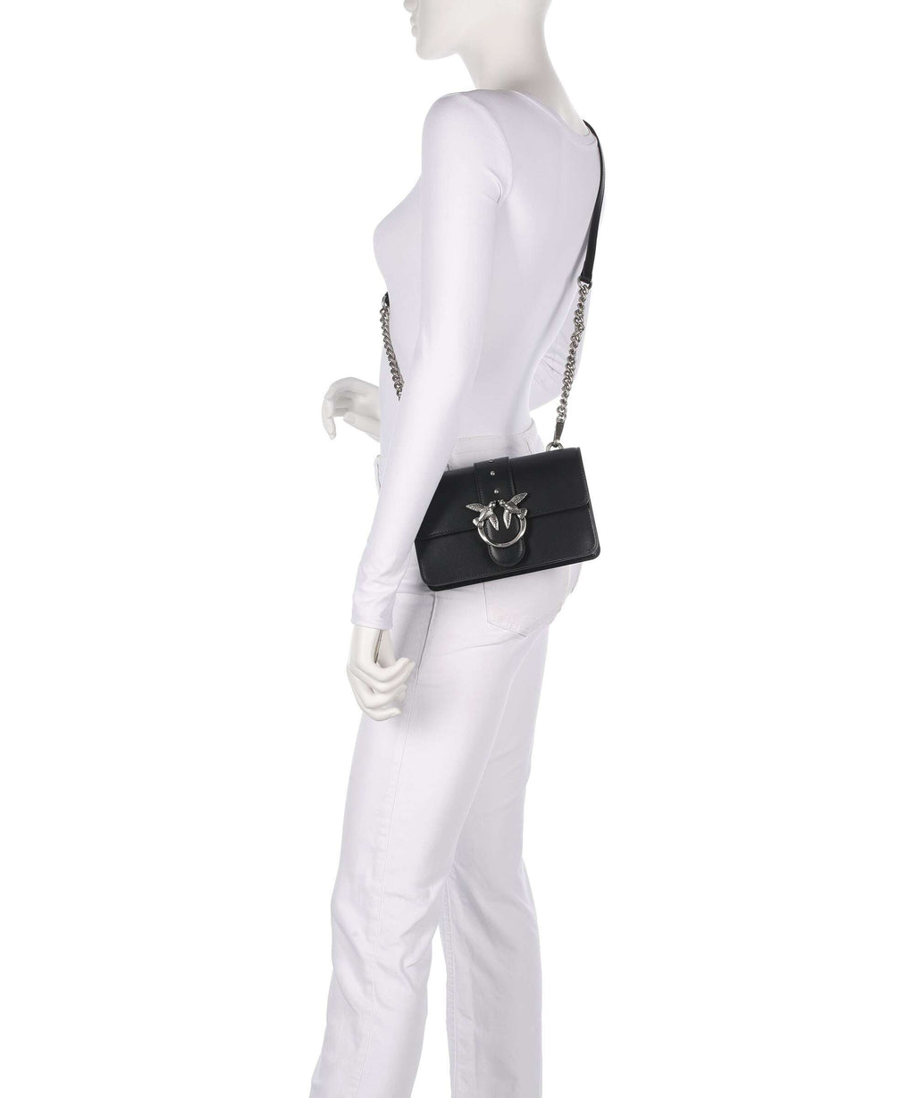 Pinko Love One Mini Crossbody bag nero/old silver