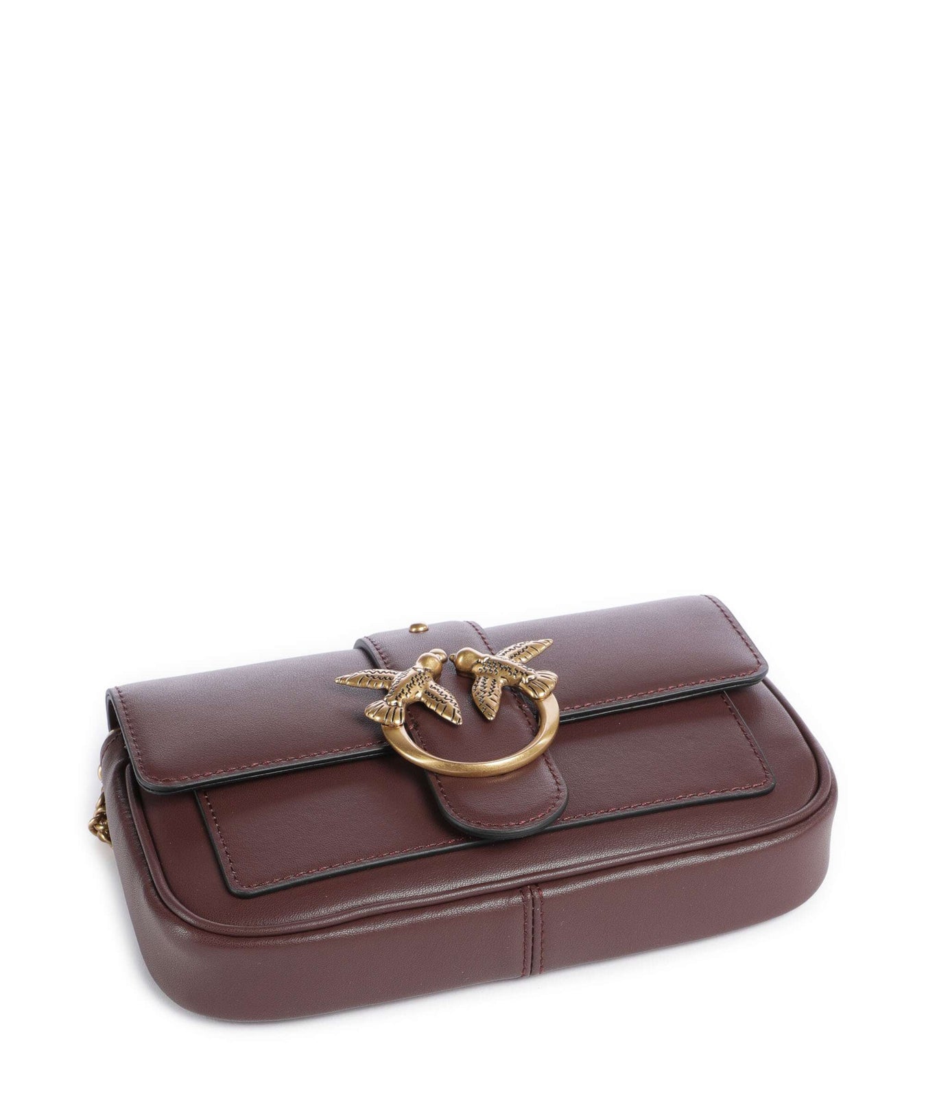 Pinko Love One Pocket Wallet cioccolato amaro/antique gold