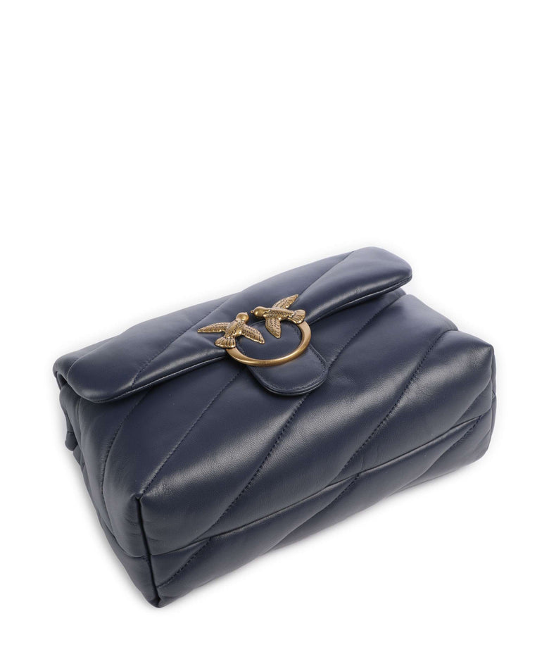 Pinko Love Puff Classic Shoulder bag blu indaco ombroso/antique gold