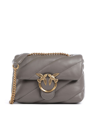 Pinko Love Puff Mini Skuldertaske grigio asfalto/antique gold