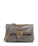 Pinko Love Puff Classic Skuldertaske grigio asfalto/antique gold