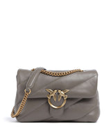 Pinko Love Puff Classic Skuldertaske grigio asfalto/antique gold