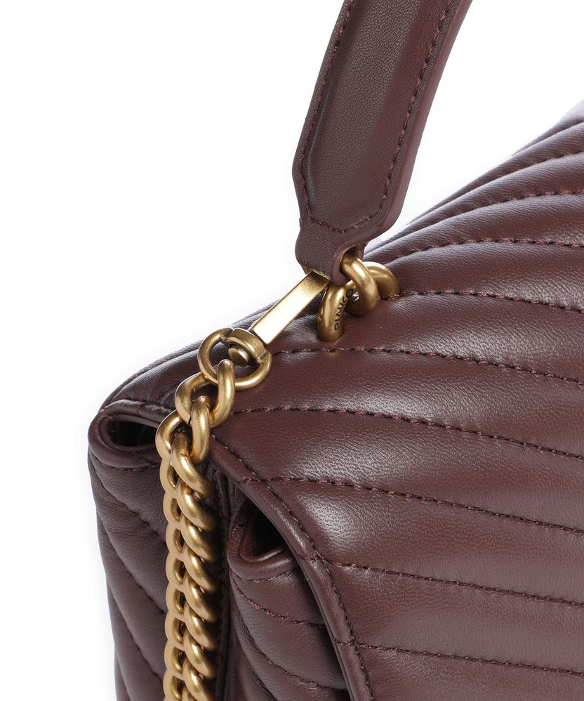 Pinko Love Lady Puff Classic Handbag cioccolato amaro/antique gold