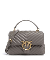 Pinko Love Lady Puff Mini Håndtaske grigio asfalto/antique gold