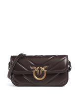 Pinko Love Box Horizontal Skuldertaske rosso mogano/antique gold