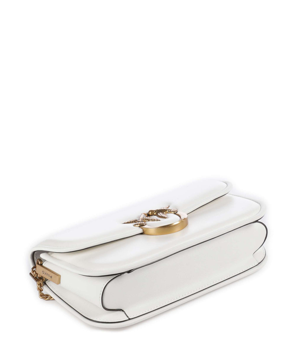 Pinko Love Box Horizontal Shoulder bag bianco nembo/antique gold