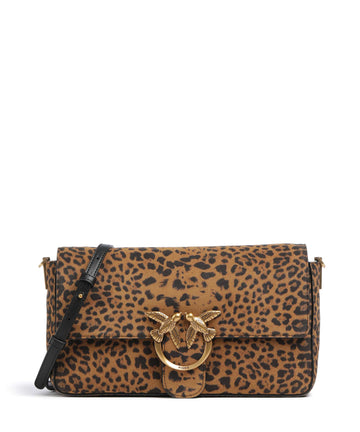 Pinko Love One Classic Slouchy Skuldertaske brown