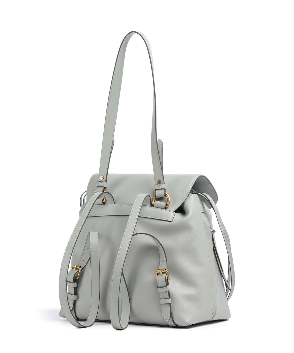 Pinko Saddle Backpack bag grigio perla/antique gold