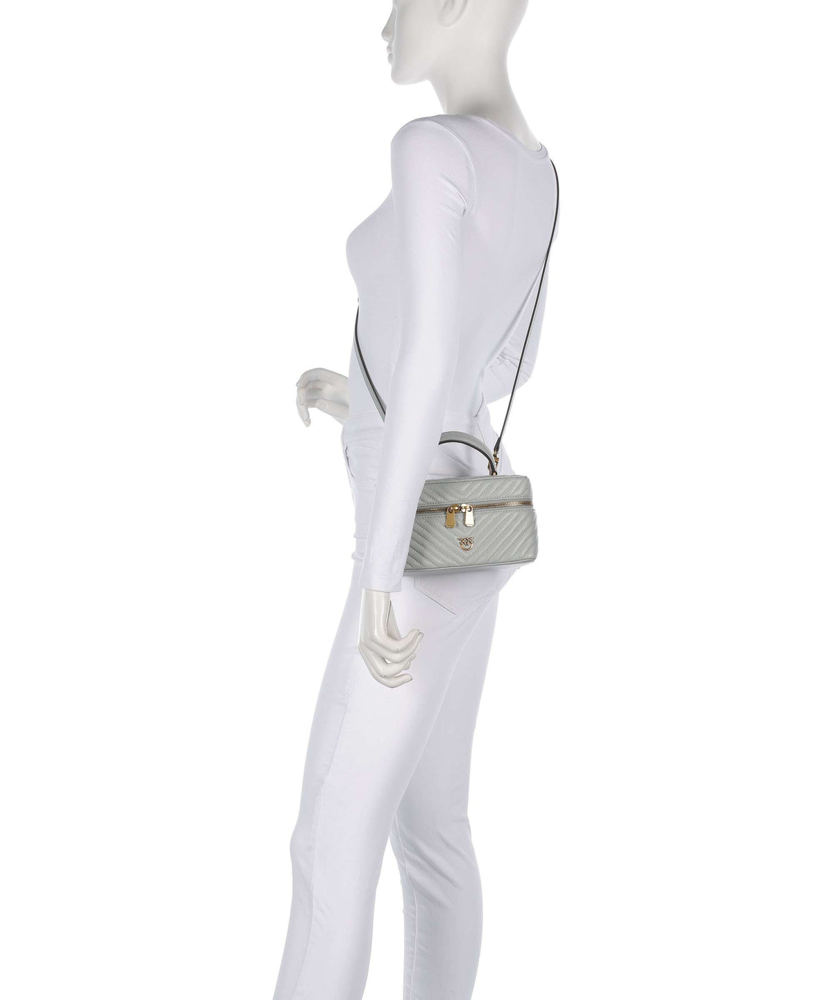 Pinko Vanity Mini Handbag grigio perla/antique gold