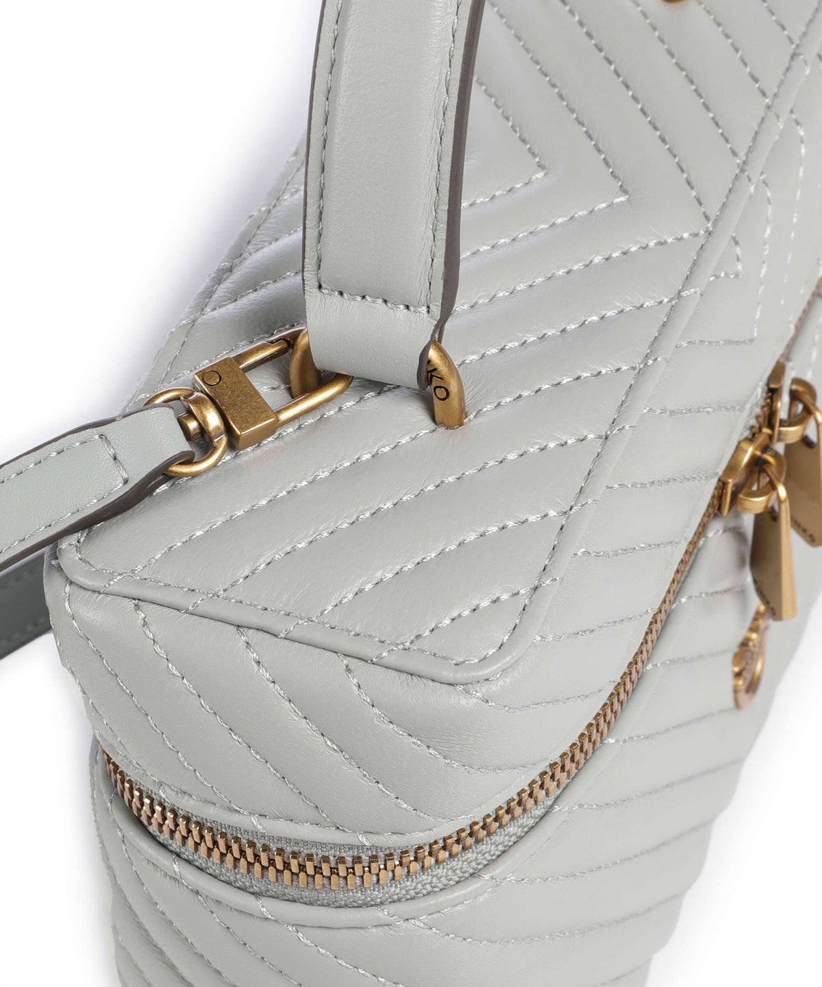 Pinko Vanity Mini Handbag grigio perla/antique gold