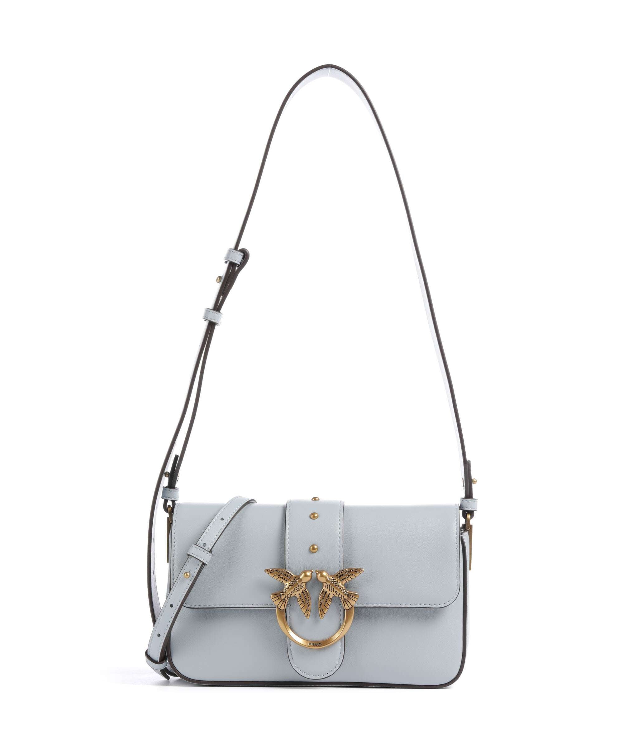 Pinko Love One Mini Slouchy Shoulder bag azzurro celeste/antique gold