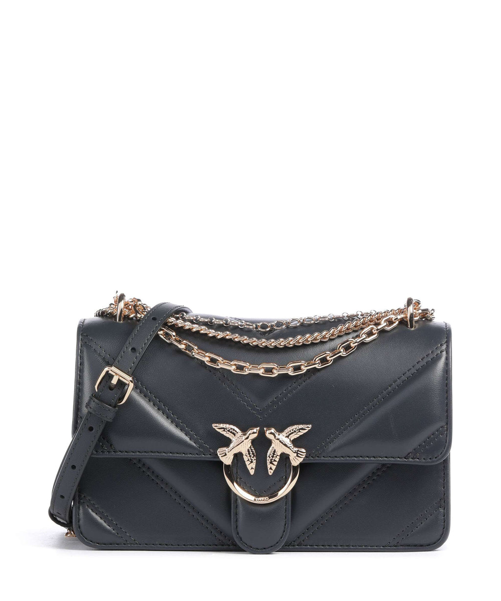 Pinko Love One Mini Shoulder bag grigio asfalto/oro mordore