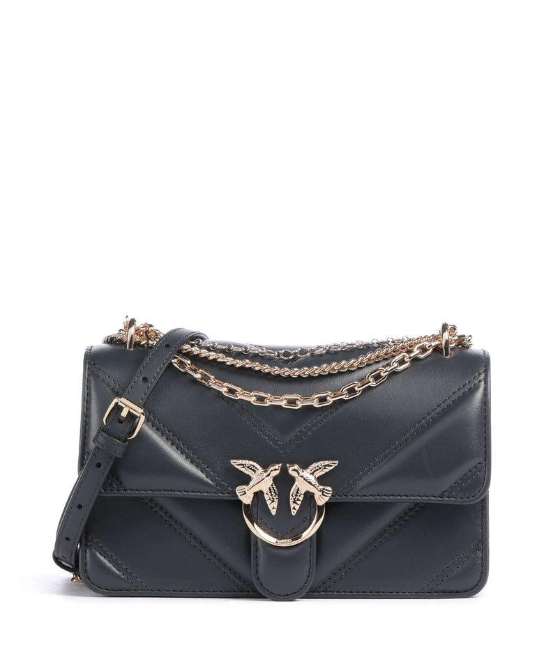 Pinko Love One Mini Shoulder bag grigio asfalto/oro mordore