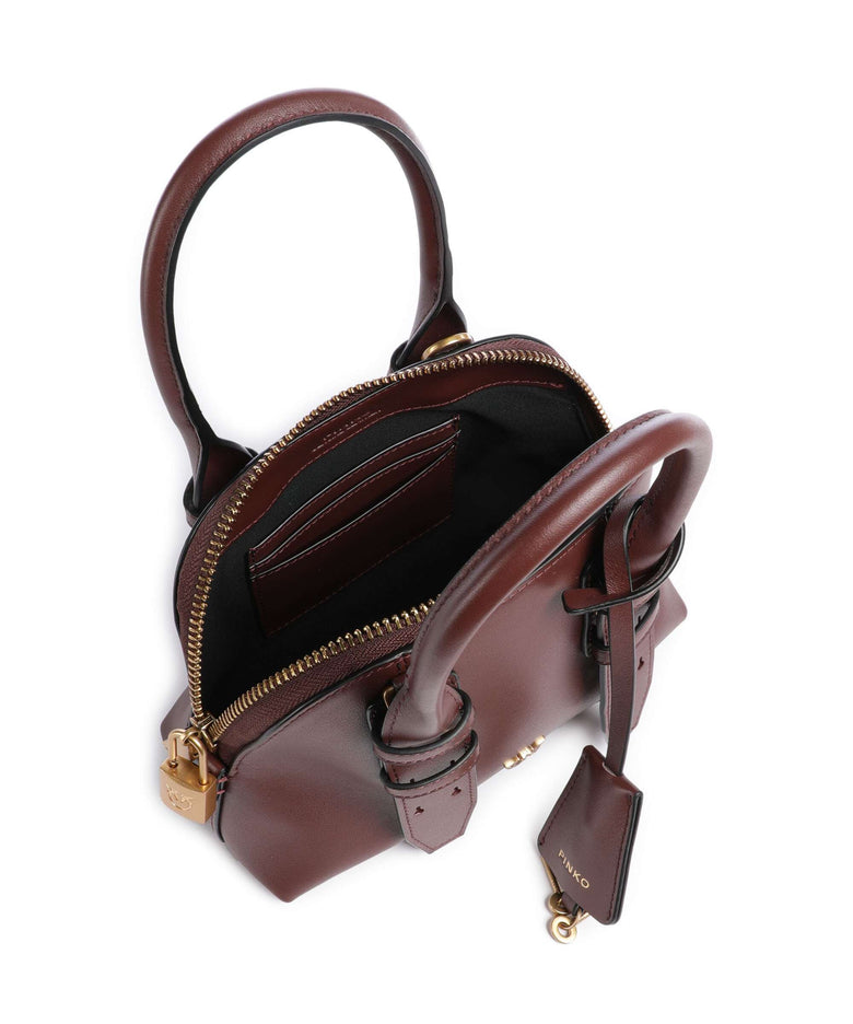 Pinko Bowling Mini Handbag burgundy wine/antique gold