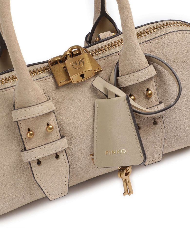 Pinko Bowling Horizontal Handbag beige/grigio fumo/antique gold
