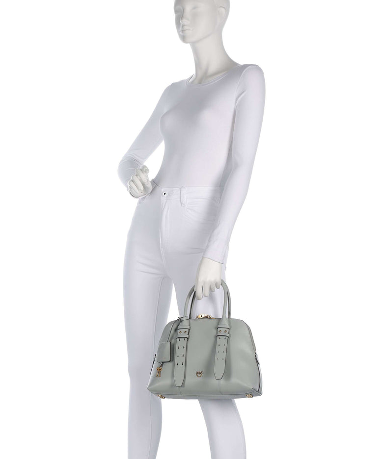 Pinko Bowling Medium Handbag grigio perla/antique gold