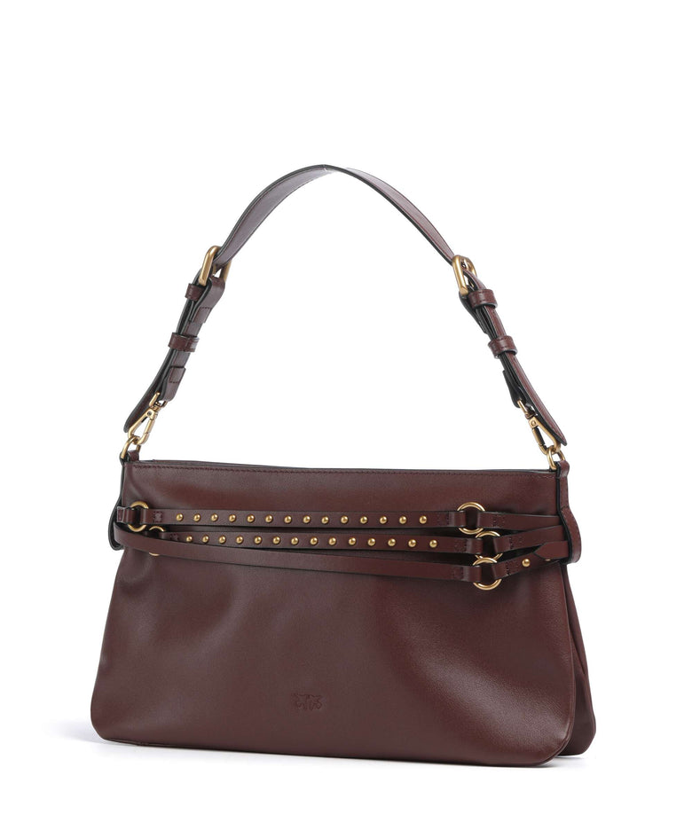 Pinko Belt Classic Shoulder bag burgundy wine/antique gold